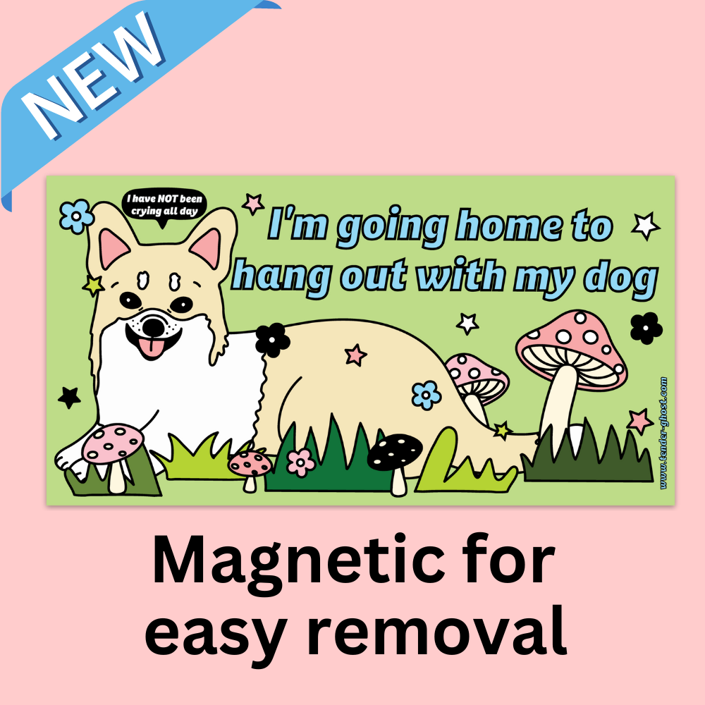 Hanging Out With My Dog Bumper Magnet