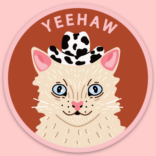 Yeehaw Kitten Sticker