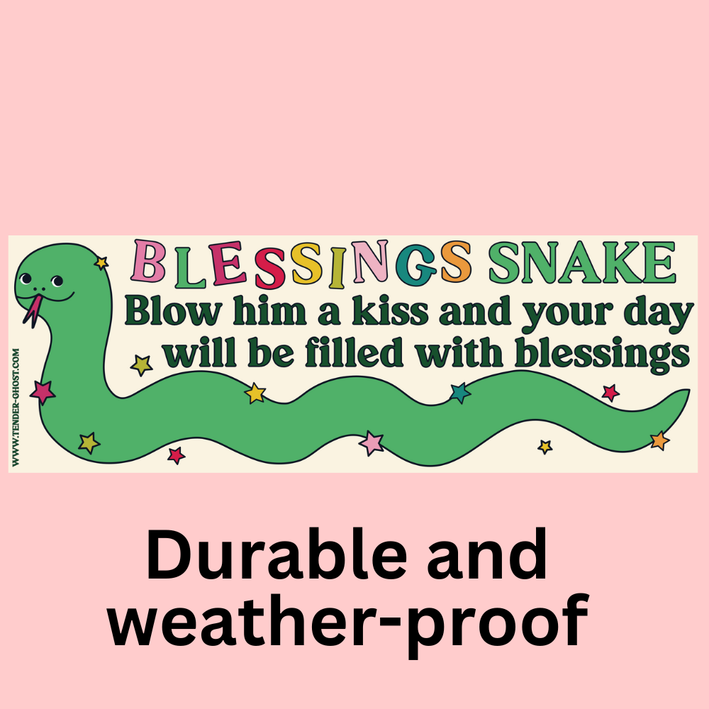 Blessings Snake Bumper Sticker