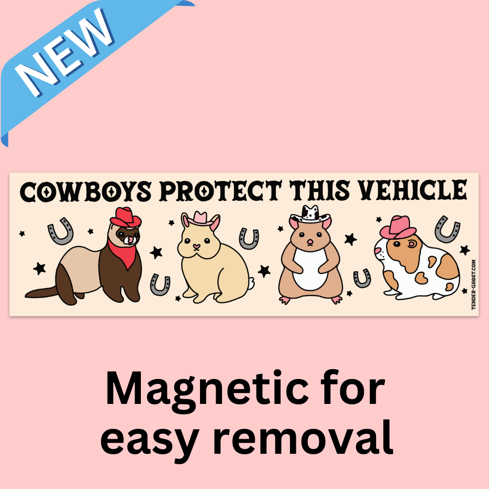 Cowboys Protect This Vehicle Bumper Magnet