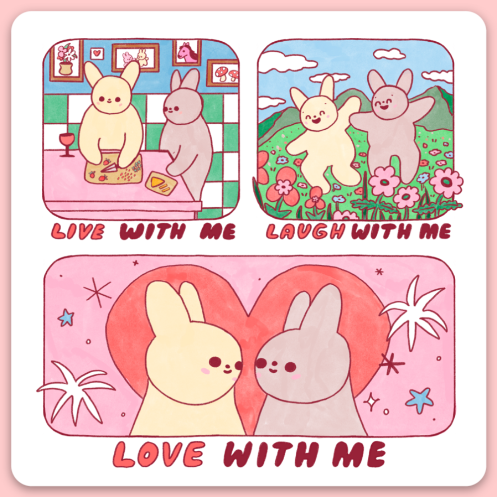 Love With Me Sticker