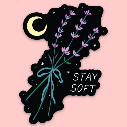 Stay Soft Moon Sticker