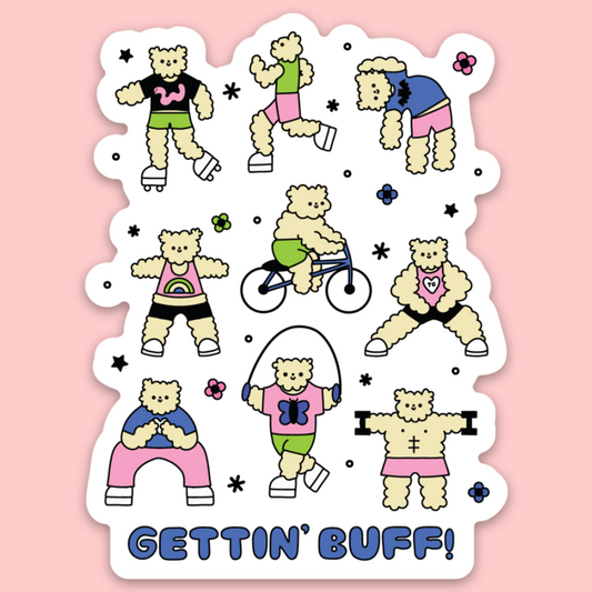 Gettin Buff Sticker