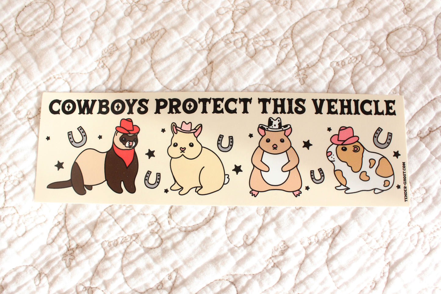 Cowboys Protect This Vehicle Bumper Sticker