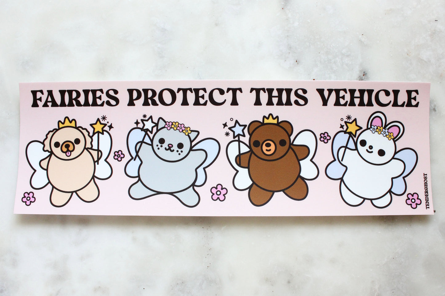 Fairies Protect This Vehicle Bumper Sticker