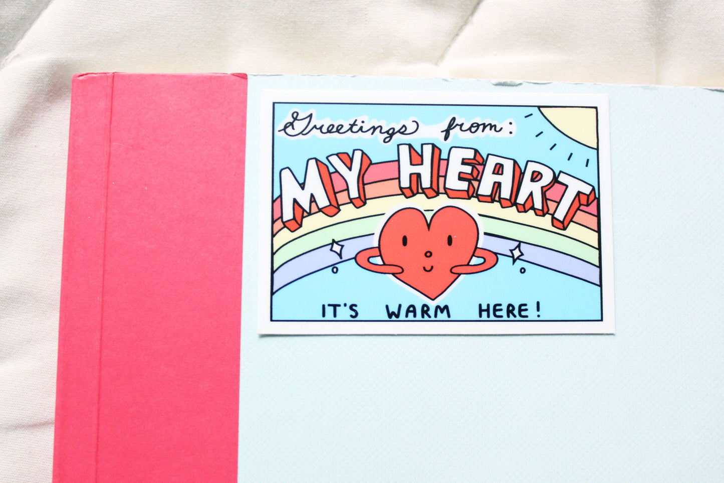 Greetings From My Heart Sticker