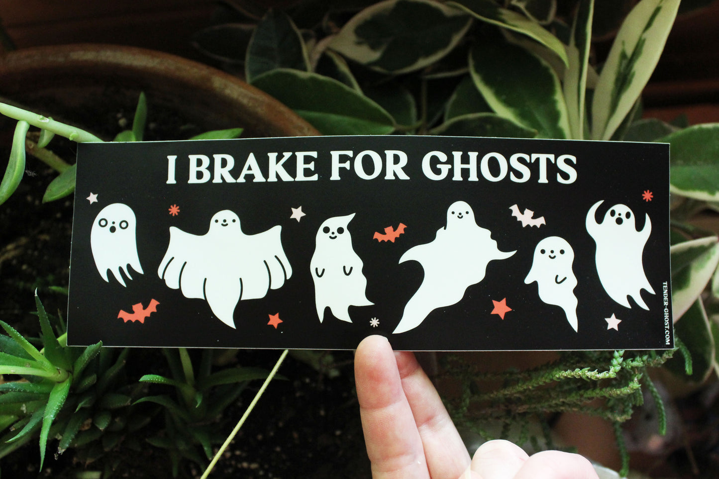 I Brake For Ghosts Bumper Sticker